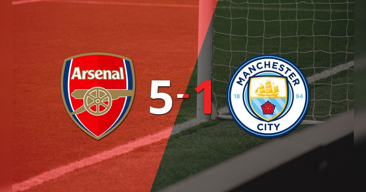 Arsenal sentenció con goleada 5-1 a Manchester City