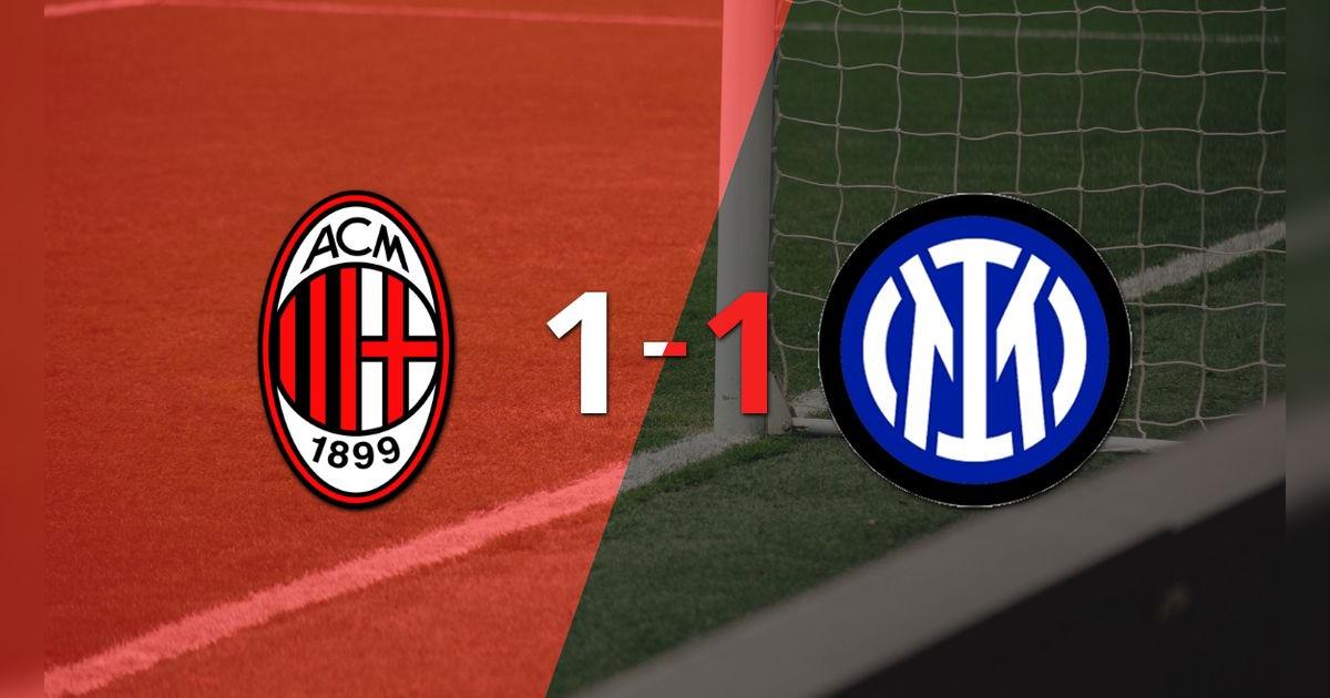 Milan e Inter igualan 1-1 con gol agónico el 