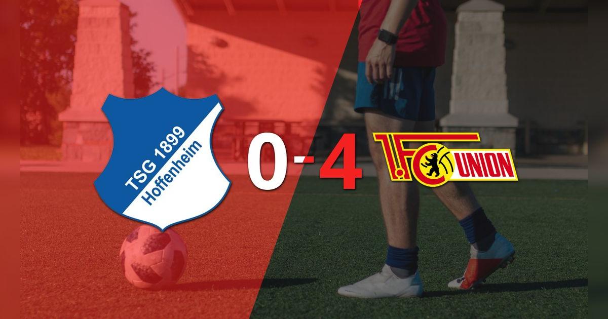 Unión Berlín derrotó sin complicaciones a Hoffenheim con doblete de Benedict Hollerbach