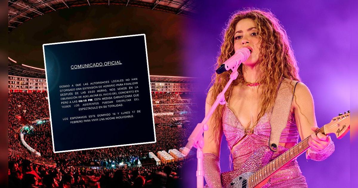 Shakira anuncia cambio de horario a último minuto: conoce a qué hora iniciarán sus conciertos en Lima
