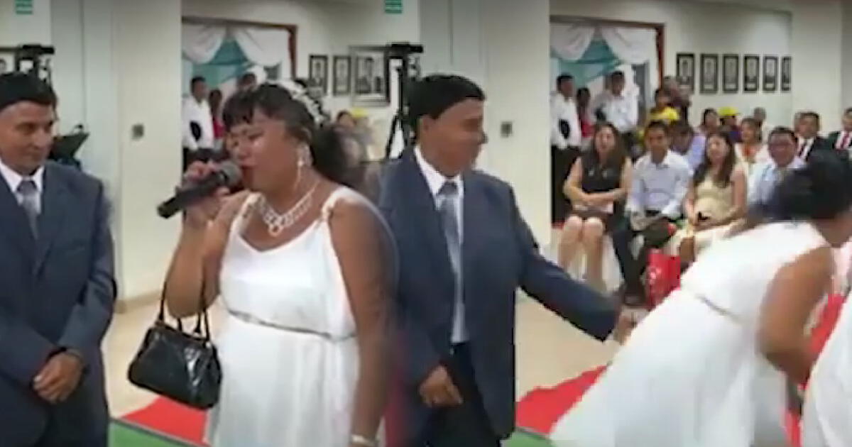 Peruana dejó plantado a su novio en matrimonio comunitario y salió corriendo del lugar: 