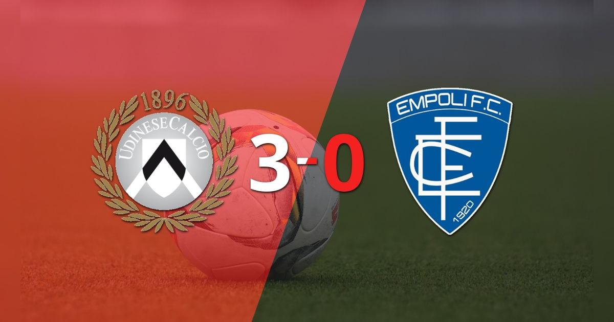 Jurgen Ekkelenkamp anotó un doblete en la goleada 3-0 de Udinese a Empoli
