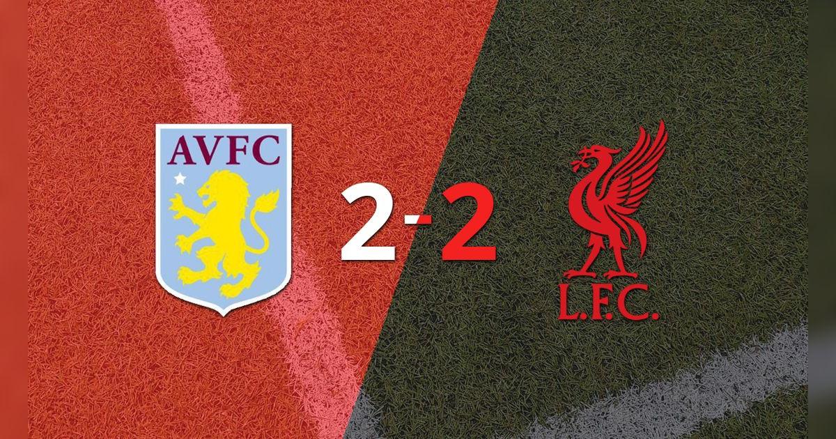 Aston Villa y Liverpool firman un empate en dos