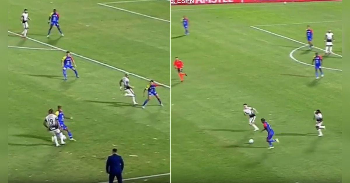 El 'túnel' de André Carrillo a rival que casi termina en gol en contra de Corinthians 