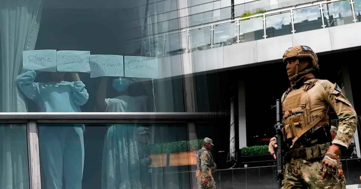 Migrantes deportados por Estados Unidos piden AYUDA por ventanas de hotel en Panamá