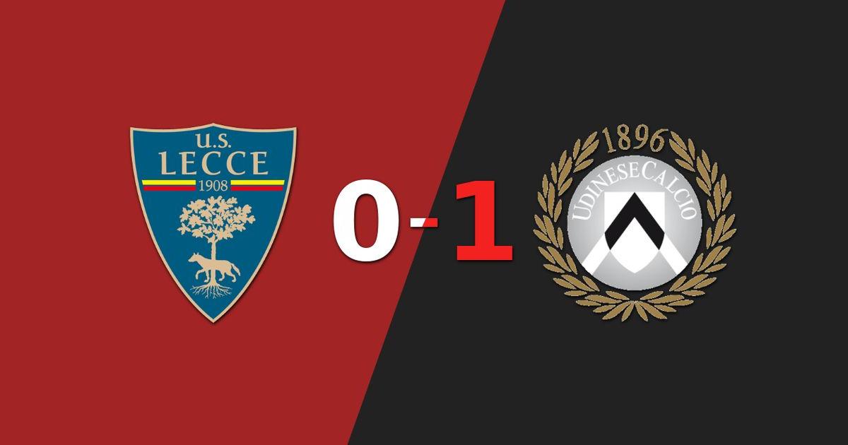 Lecce sufrió una derrota por 1-0 ante Udinese con el gol de penal de Lorenzo Lucca