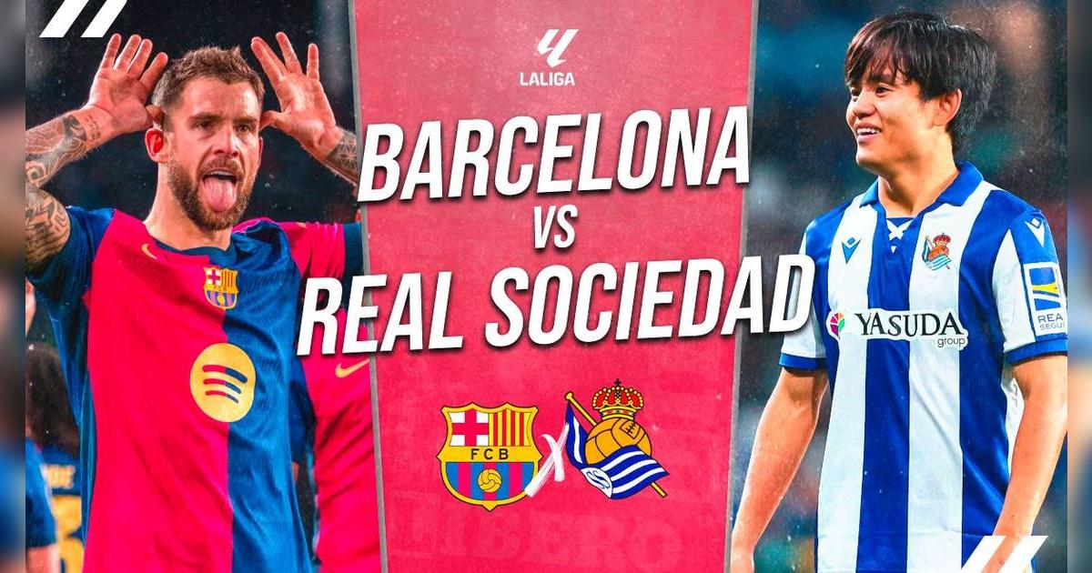 Barcelona vs. Real Sociedad EN VIVO y EN DIRECTO por LaLiga: cuándo juegan, hora y canal