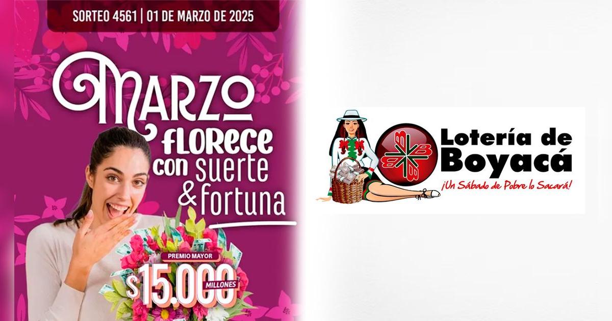 Resultados Lotería de Boyacá de HOY, sábado 1 de marzo 2025: a qué hora se juega y números ganadores