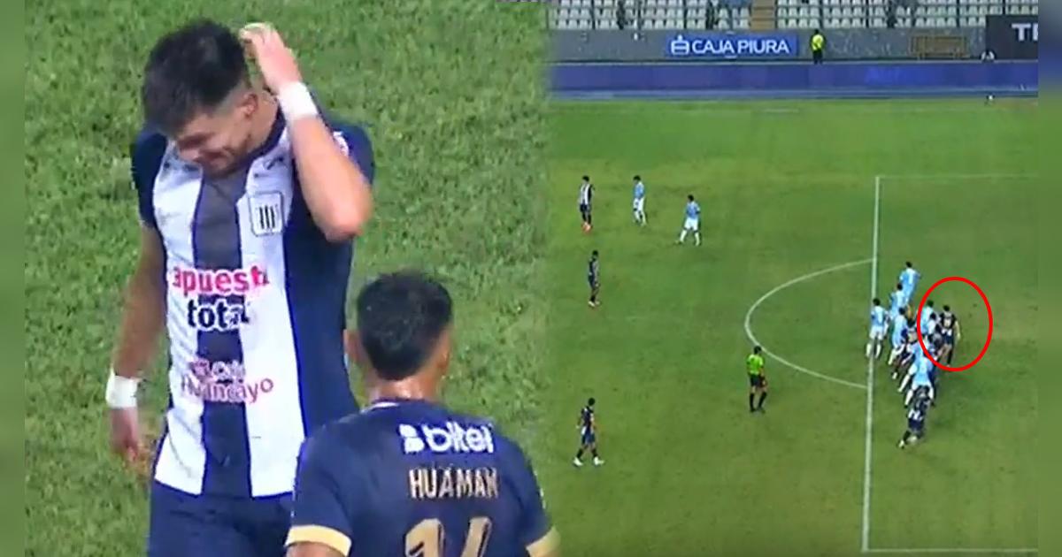 Alan Cantero anotó un gol de cabeza para Alianza Lima, pero fue anulado por offside 