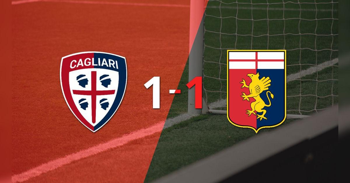 Cagliari y Genoa se repartieron los puntos en un 1 a 1