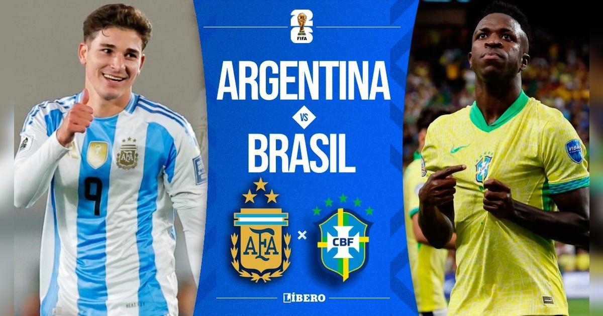 Argentina vs. Brasil EN VIVO por Eliminatorias 2026: pronóstico, horarios y dónde ver