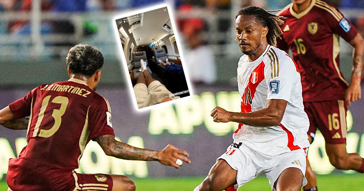 André Carrillo impacta a hinchas al viajar junto a titular de Venezuela que derrotó a Perú