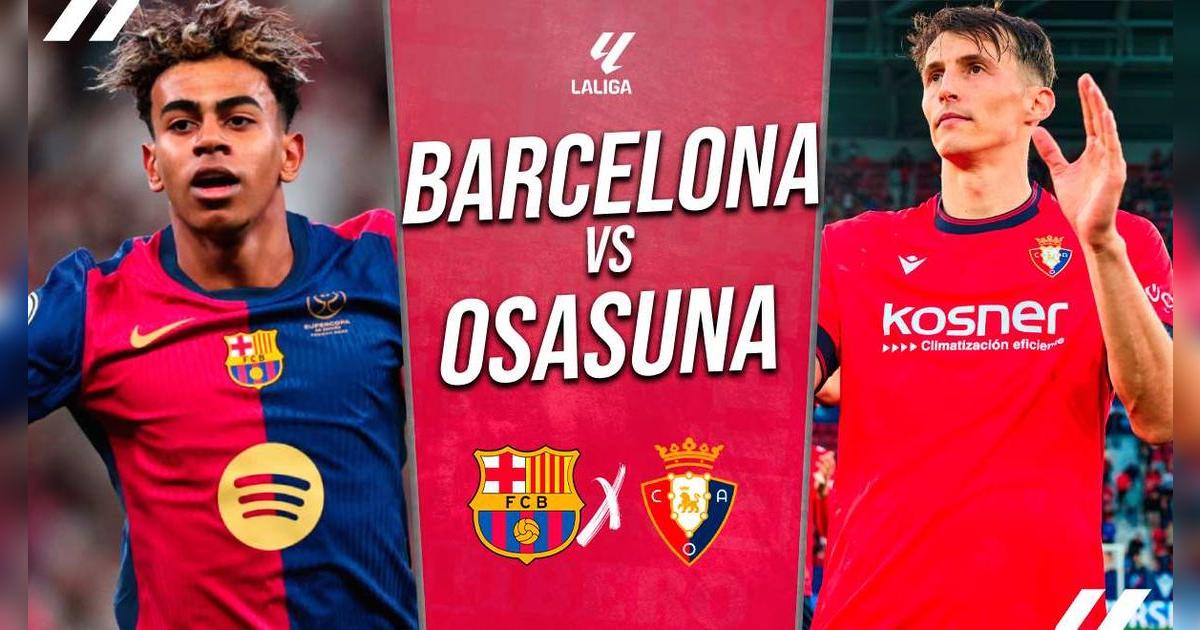 Barcelona vs Osasuna EN VIVO y EN DIRECTO: hora, canal y dónde ver transmisión