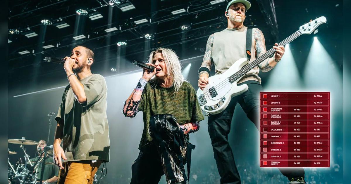 Linkin Park en Perú 2025: dónde y cuándo comprar entradas, precios oficiales y mapa de zonas