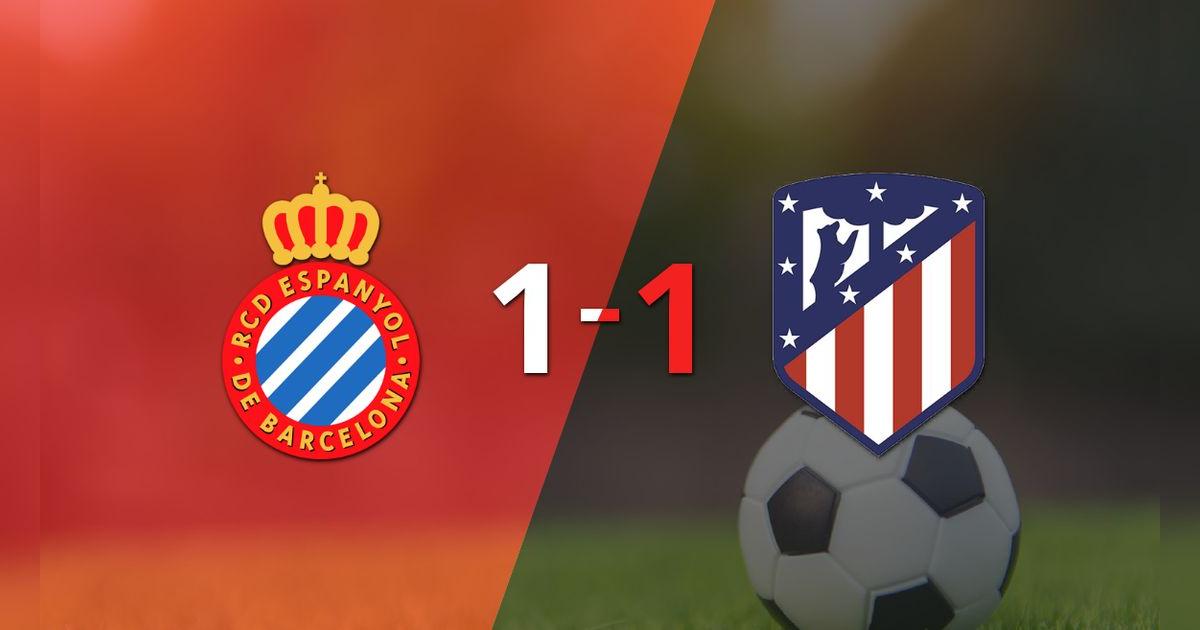 Espanyol resolvió su juego de la fecha 29 con un empate 1-1 frente a Atlético de Madrid