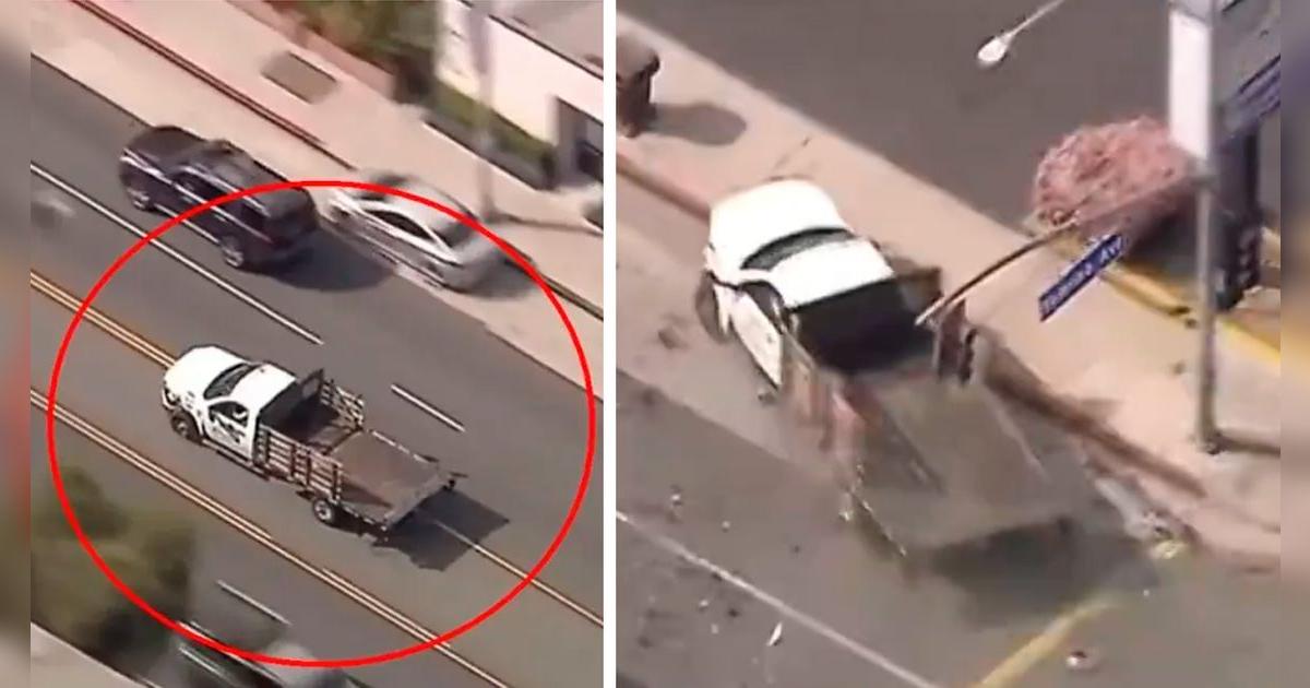 ¡Pánico! Sujeto protagoniza PERSECUCIÓN en Los Ángeles: roba auto y ocasiona choque