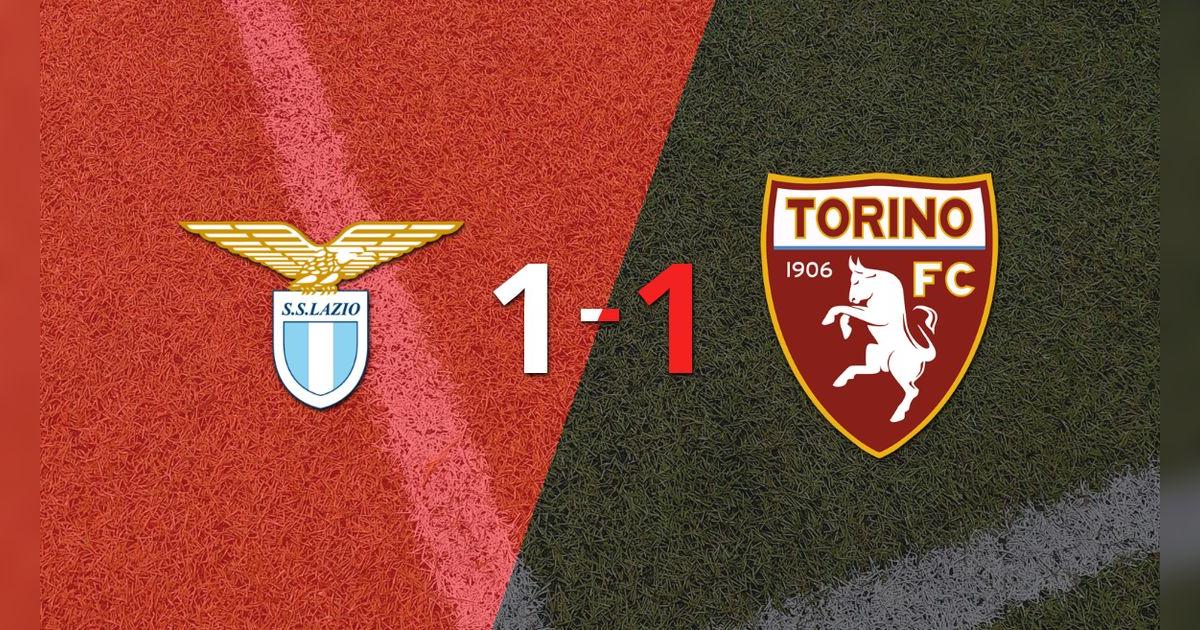 Sobre el final, Gvidas Gineitis marcó el gol del empate entre Torino y Lazio