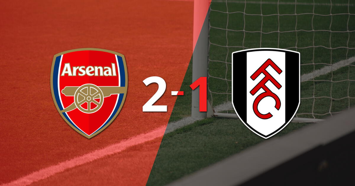 Arsenal logró una victoria con gol agónico por 2 a 1 frente a Fulham
