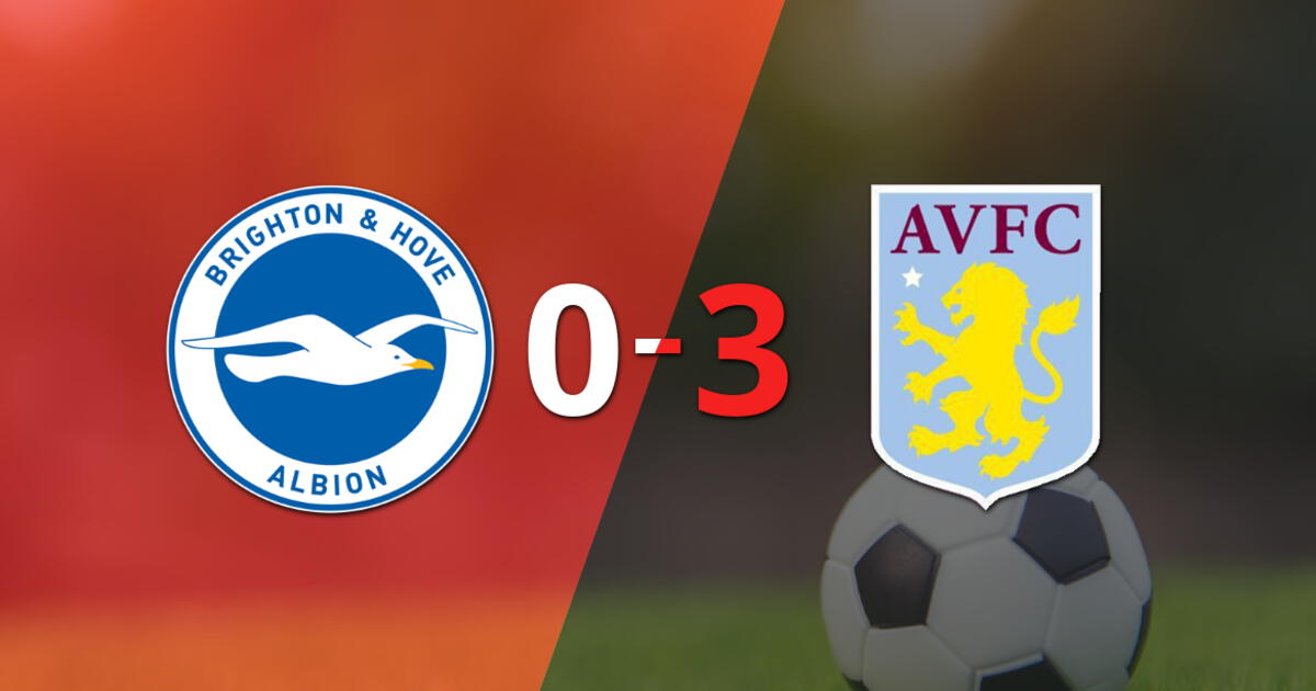Una gran actuación de Aston Villa le da la victoria por 3 a 0 ante Brighton and Hove