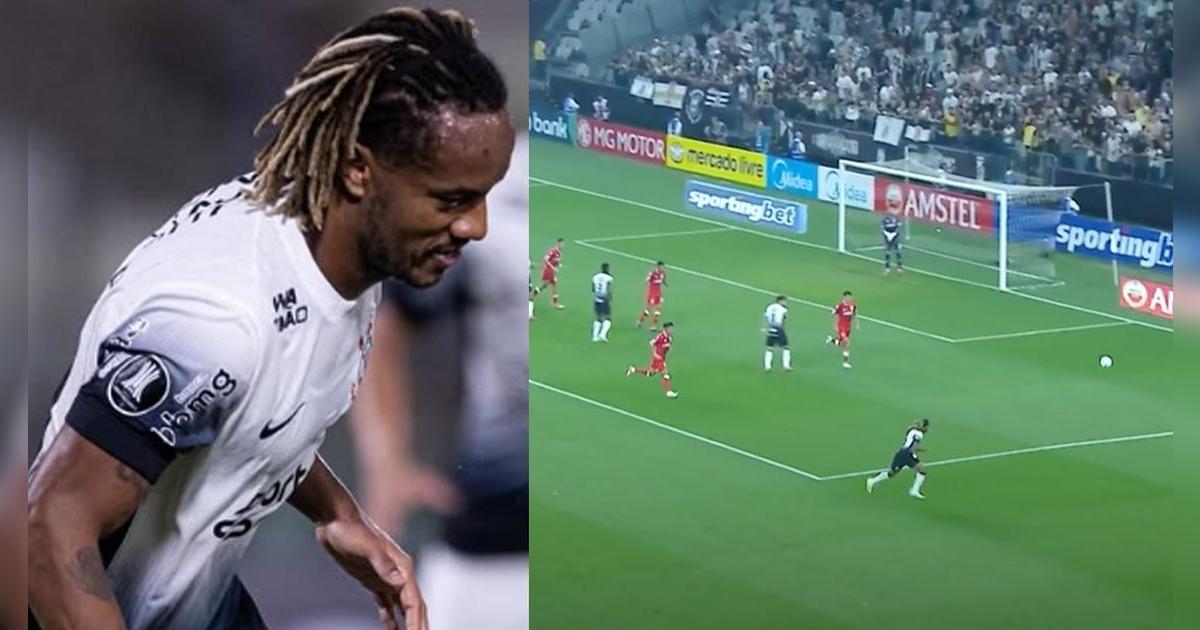El espectacular pase de André Carrillo que terminó en gol de Corinthians por Sudamericana