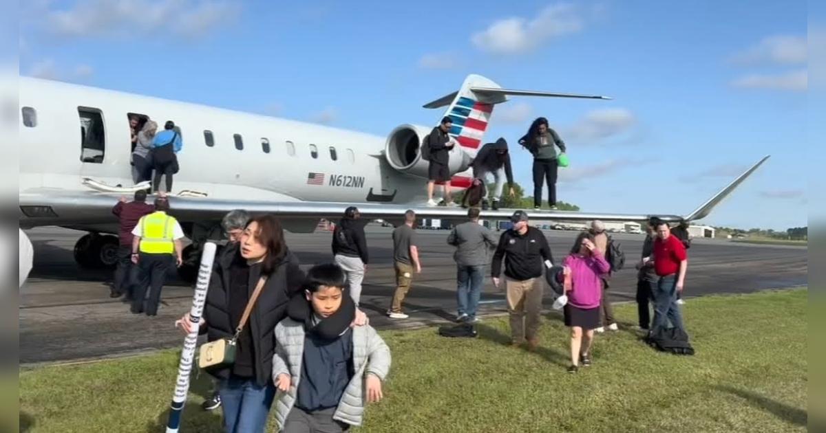 ¡TERROR en el AIRE! Pasajeros evacúan avión por el ALA tras aterrizaje de emergencia en Georgia