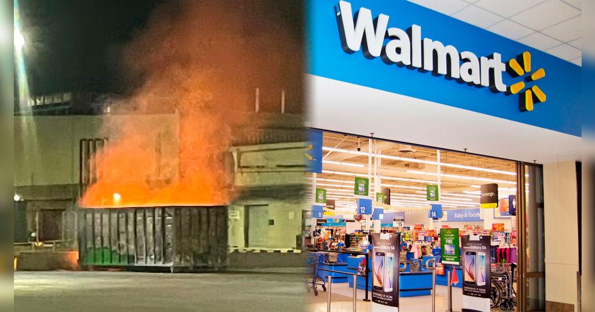 ¡PÁNICO en Walmart! Arrestan a mujer tras provocar incendio en la parte trasera de supermercado