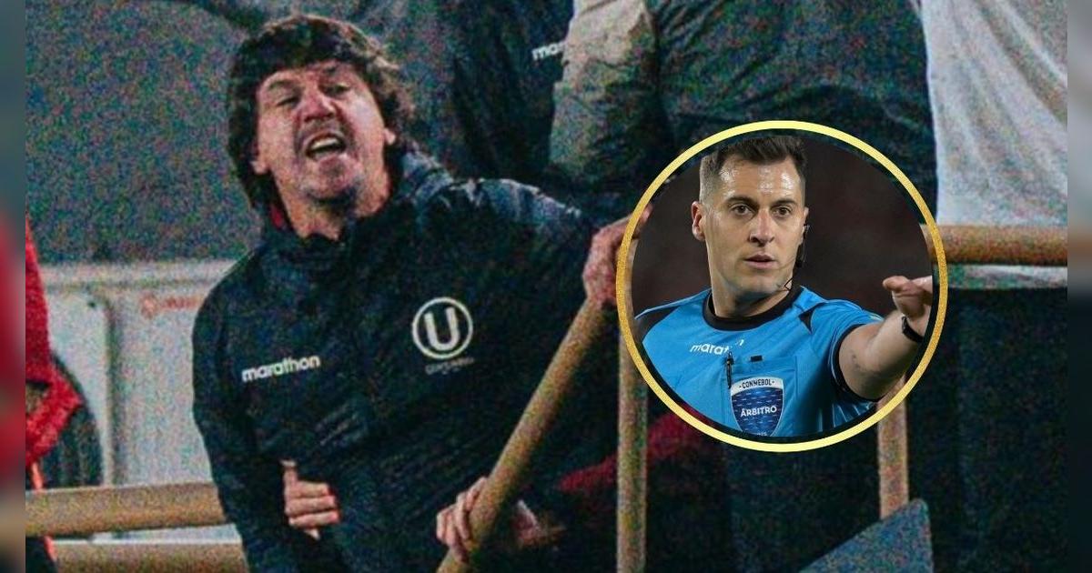 El inédito video de Jean Ferrari encarando al árbitro del Universitario vs River Plate