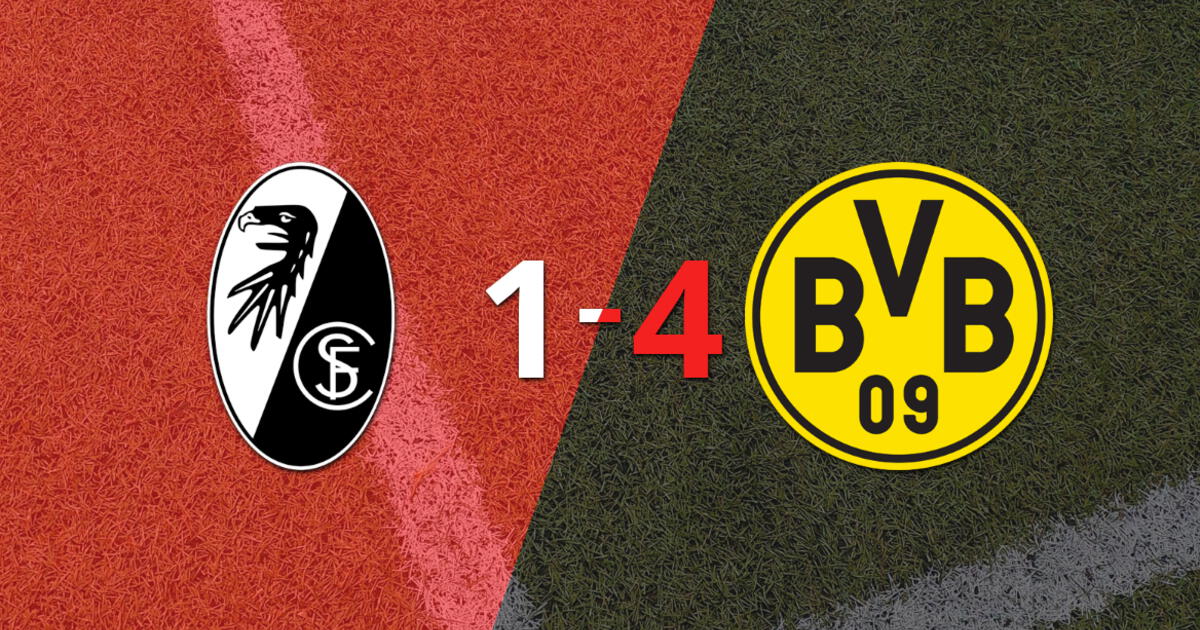 Friburgo no pudo contener la fuerza de Borussia Dortmund y cayó derrotado por 4 a 1
