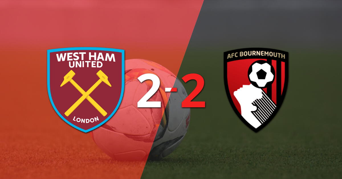 Doblete de Evanilson en el empate a 2 entre Bournemouth y West Ham United