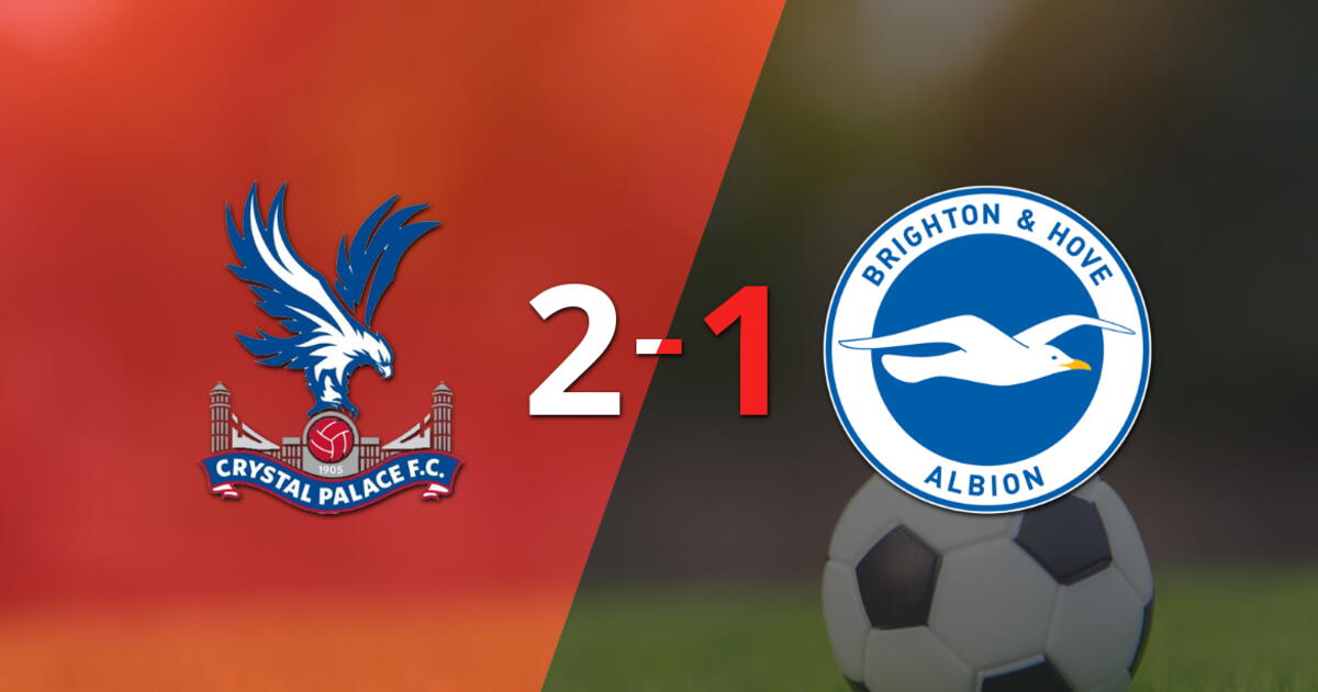 Brighton and Hove fue relegado por Crystal Palace en una derrota por 2-1