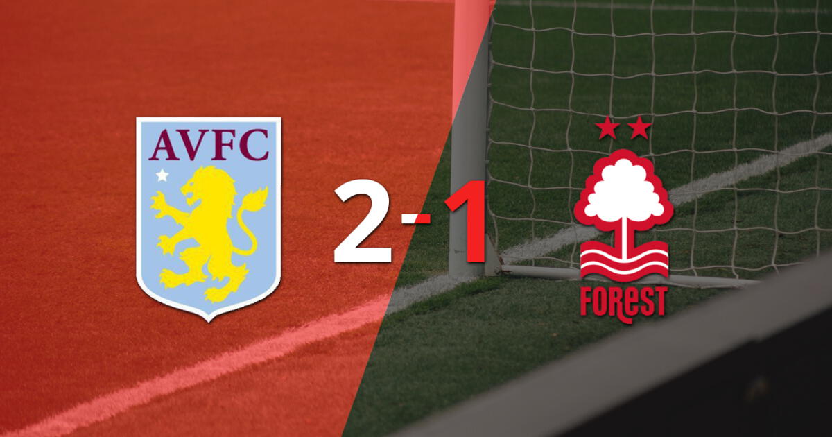 Aston Villa logró una victoria como anfitrión por 2 a 1 frente a Nottingham Forest