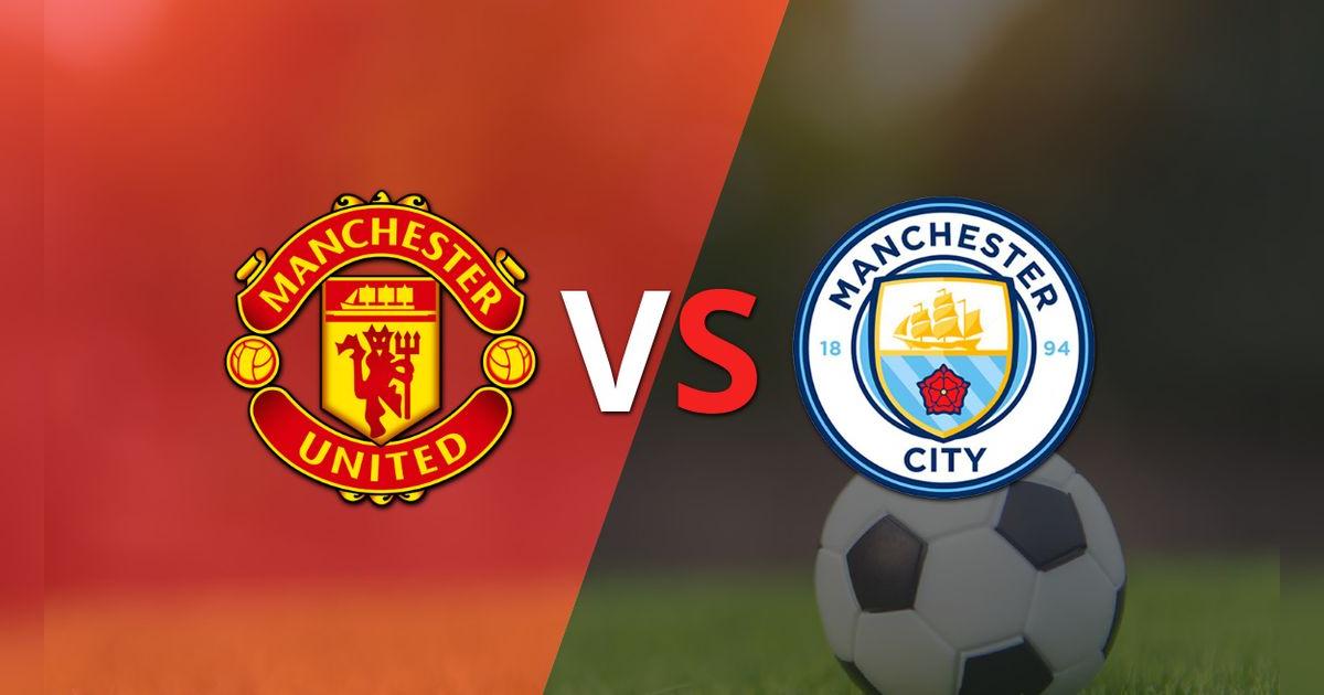 Manchester United y Manchester City empatan sin goles en el inicio del segundo tiempo