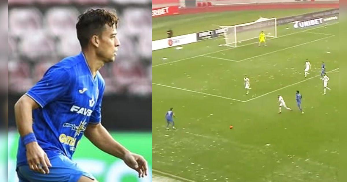 ¡Figura en Rumania! Benavente sorprende con gran pase que terminó en gol de FC Gloria Buzau
