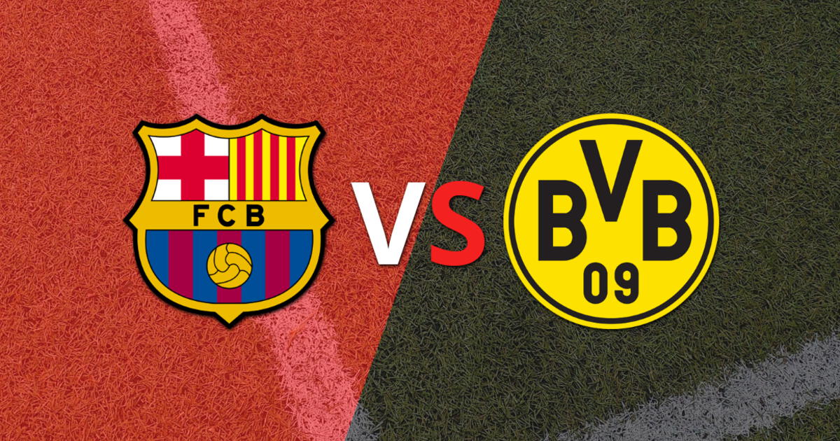 Barcelona vs Borussia Dortmund se van al descanso con un marcador 1-0