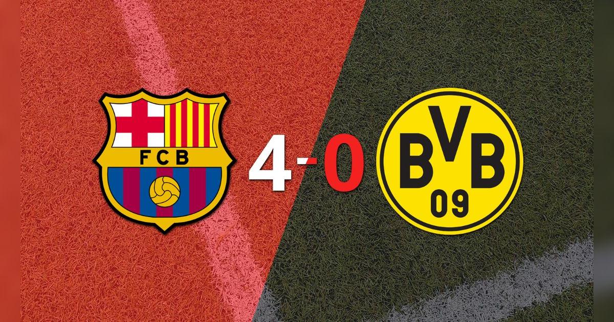 Barcelona venció a Borussia Dortmund y queda cerca de clasificar