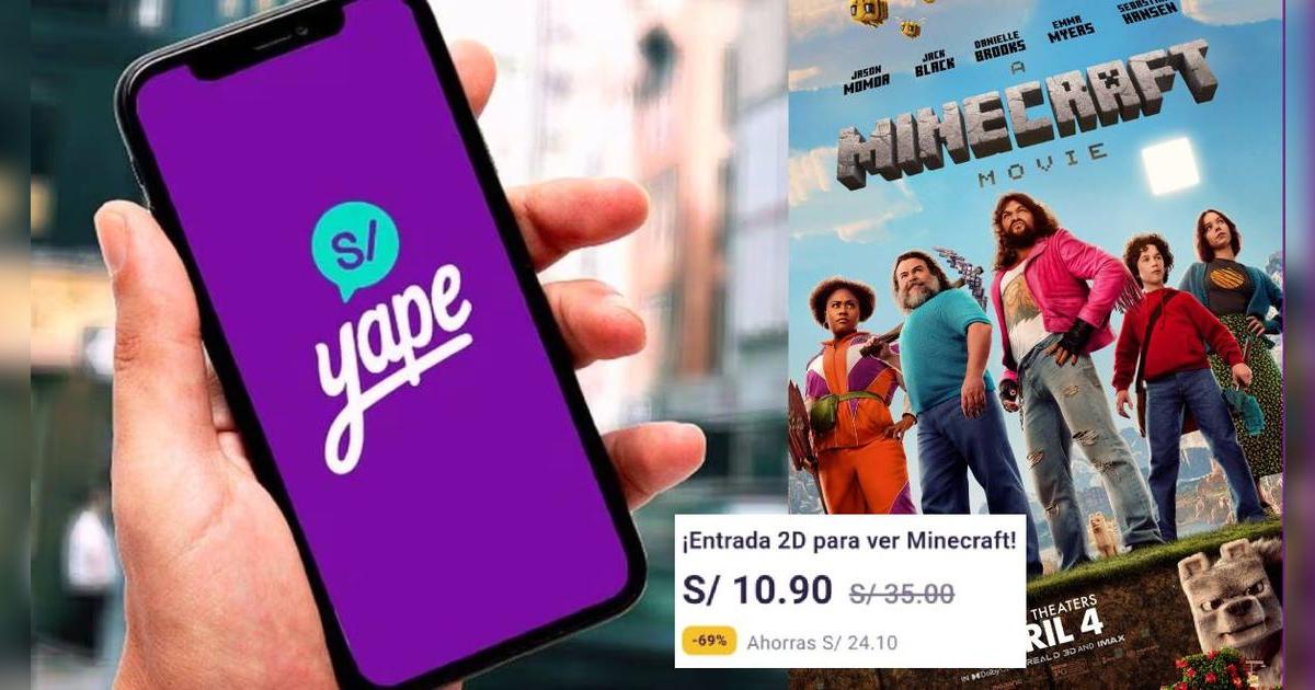 Yape te 'regala' 24 soles para que veas Minecraft en Cineplanet: así accedes a la promo por tiempo limitado