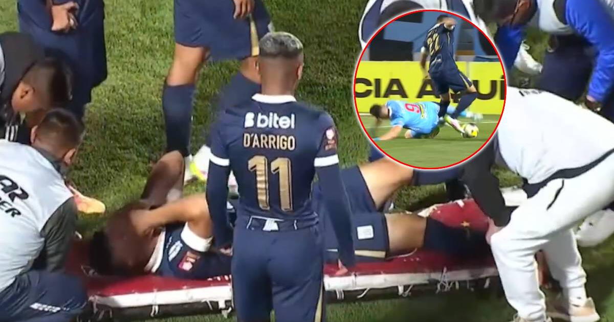 ¡Sufre Alianza Lima! Guillermo Enrique salió llorando en camilla por durísimo golpe 