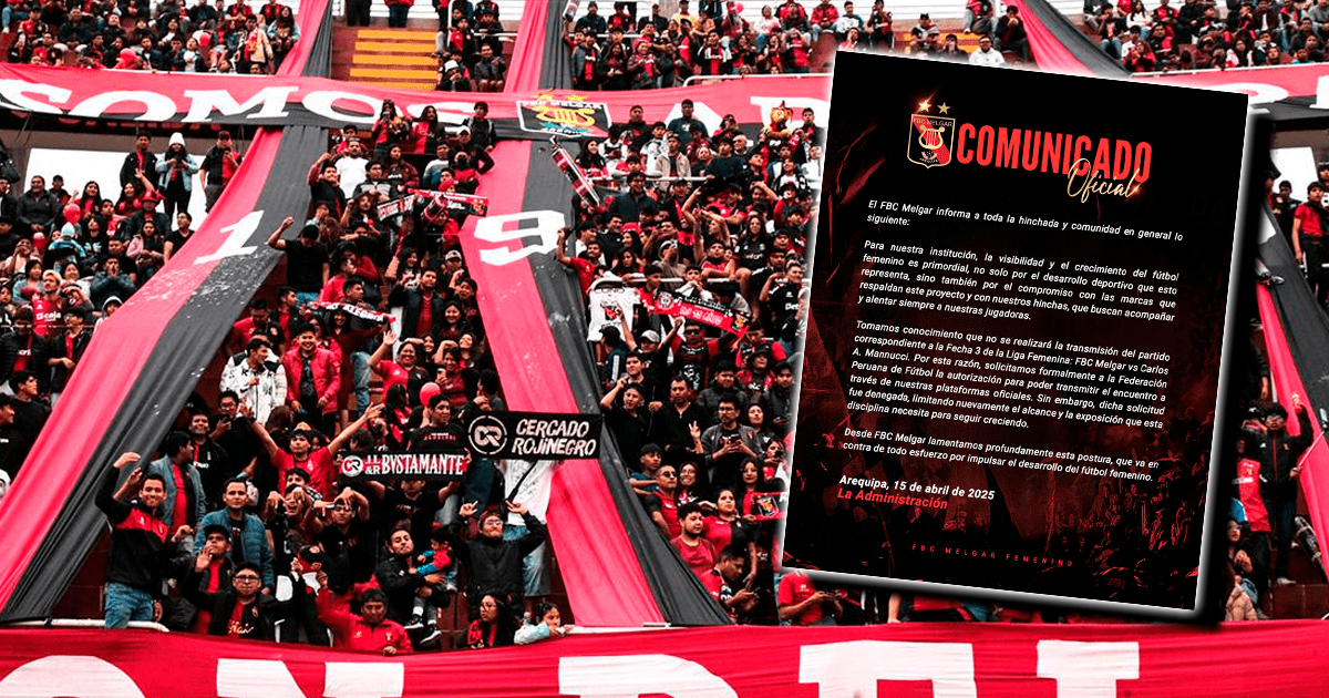 FBC Melgar confirmó que no será transmitido su próximo partido y genera molestia de hinchas