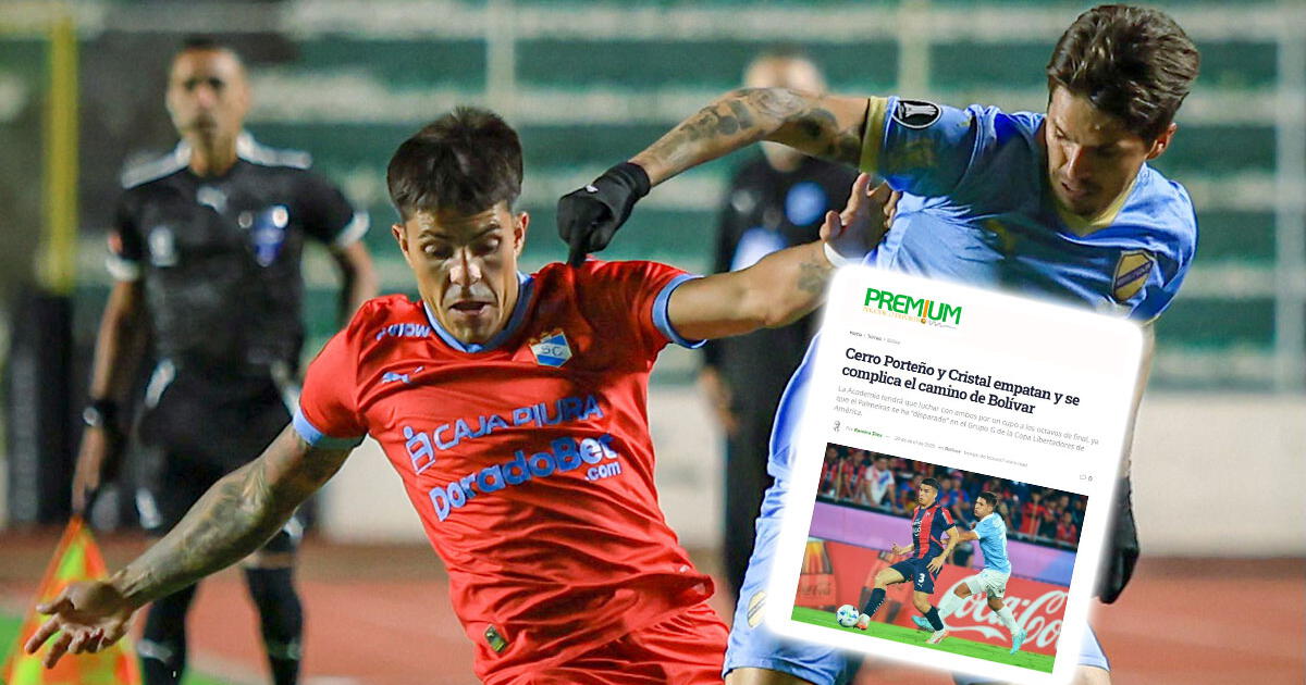 Prensa boliviana advierte a Bolívar del empate de Cristal con Cerro: 