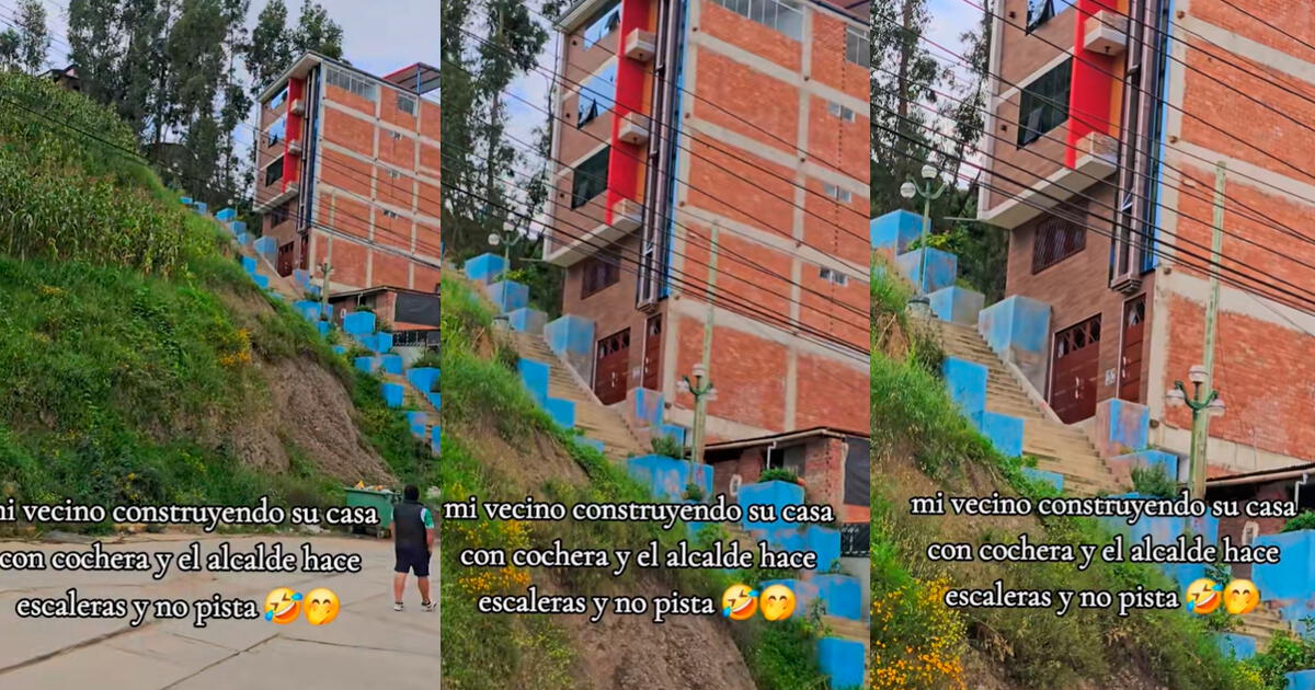 Peruana expone a su vecino que hizo cochera en cerro, pero construyeron escaleras y no pista