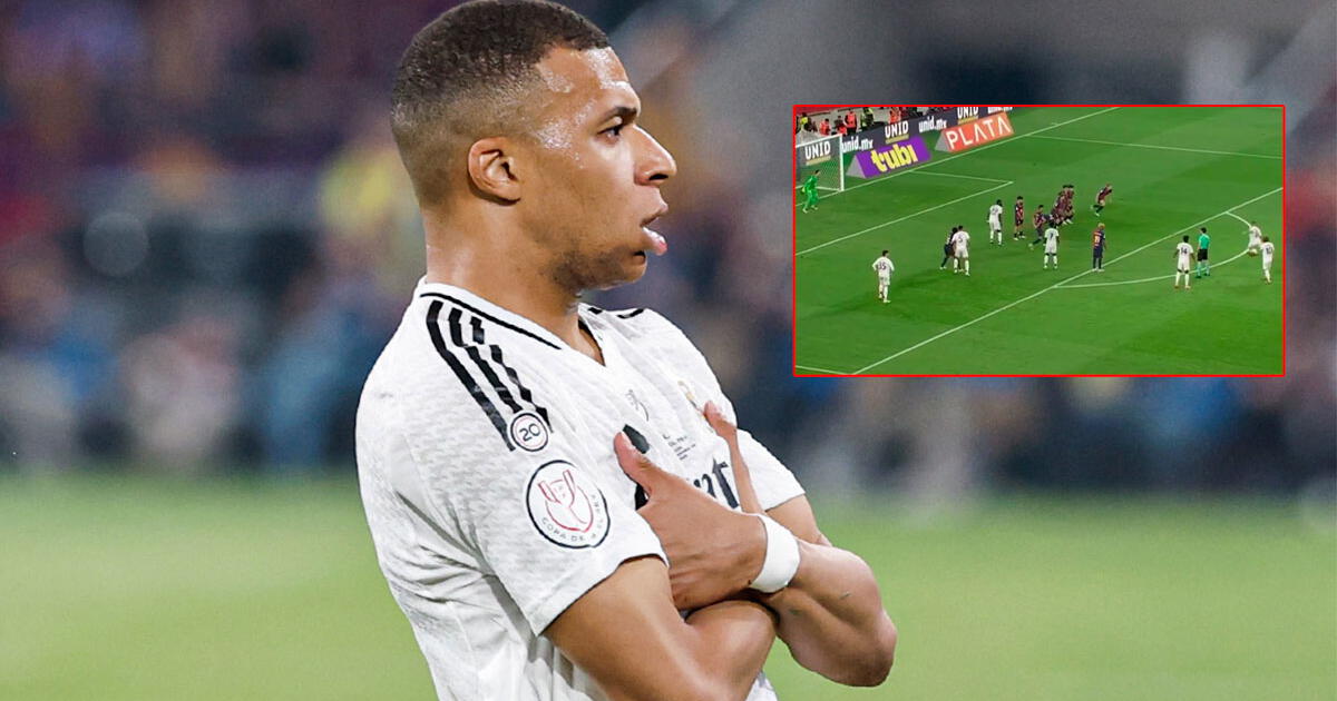Mbappe anotó soberbio golazo para el 1-1 del Real Madrid vs Barcelona