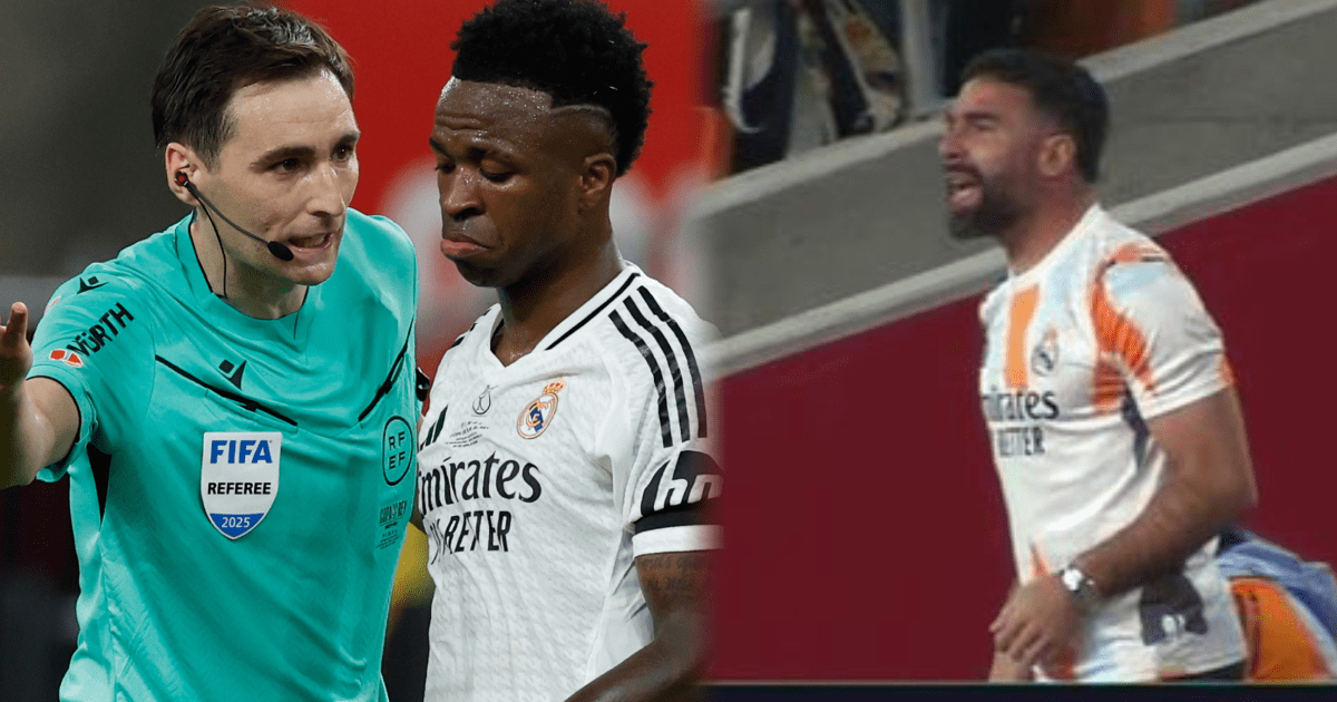 Dani Carvajal explotó contra el árbitro durante la final de Copa del Rey: 