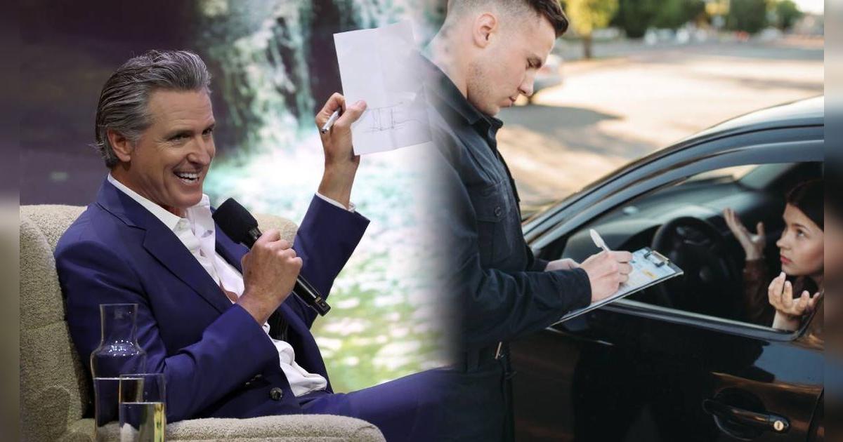 Nueva ley de California firmada por Gavin Newsom impone COSTOSAS MULTAS a conductores que cometen UNA INFRACCIÓN común