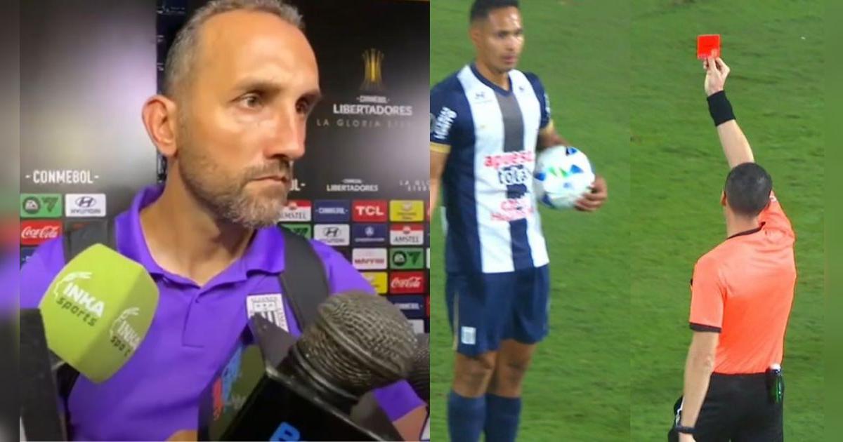 Hernán Barcos cuestionó al árbitro por la expulsión de Renzo Garcés: 