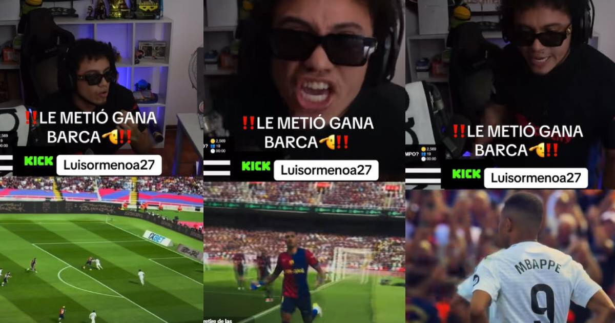 Streamer peruano apuesta victoria de Barcelona vs. Real Madrid y festeja acierto: 