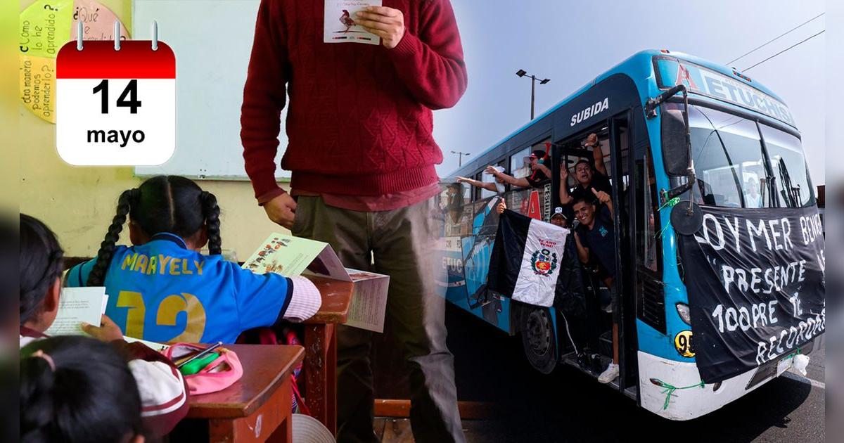 ¿Se suspenderán las clases escolares este 14 de mayo por el paro? Conoce qué dijo Minedu