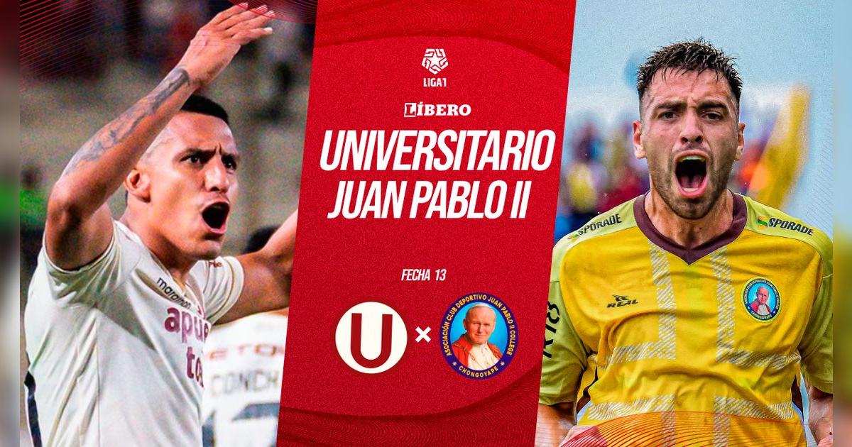 Universitario vs Juan Pablo II EN VIVO por Liga 1: cuándo juega, horario, pronóstico y dónde ver