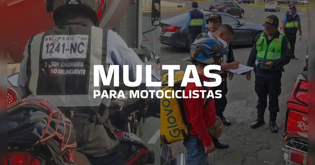 Sin rodeos: estas son las multas que se impondrán a motociclistas por no usar chaleco con placa y más
