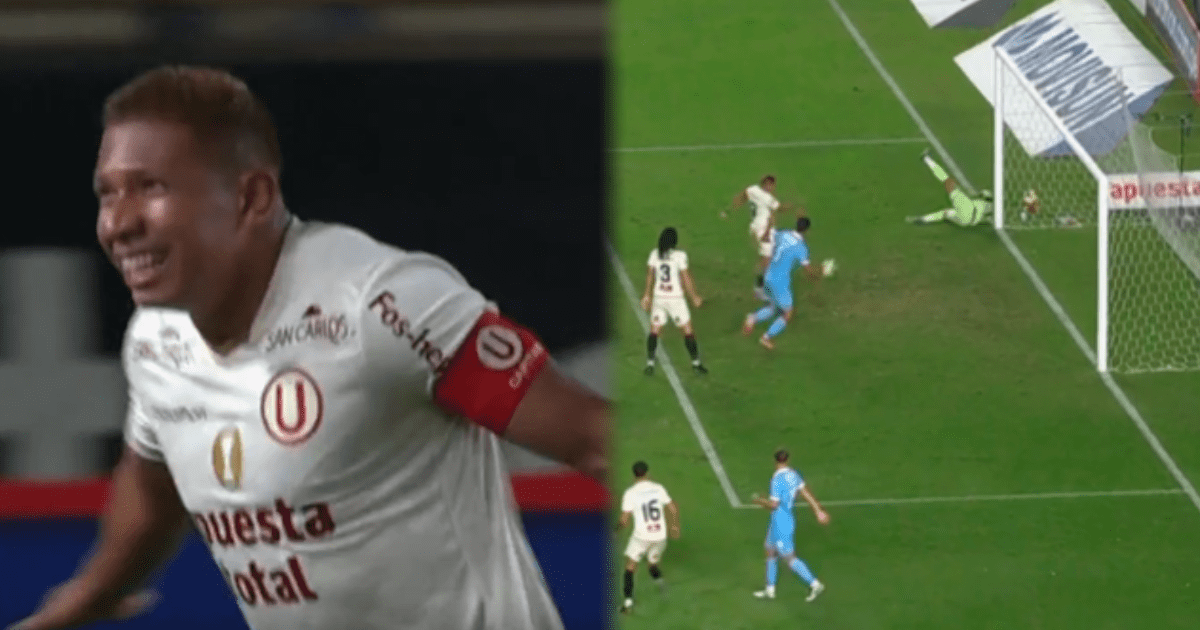 Edison Flores aprovechó el rebote y anotó el 1-0 de Universitario sobre Sporting Cristal