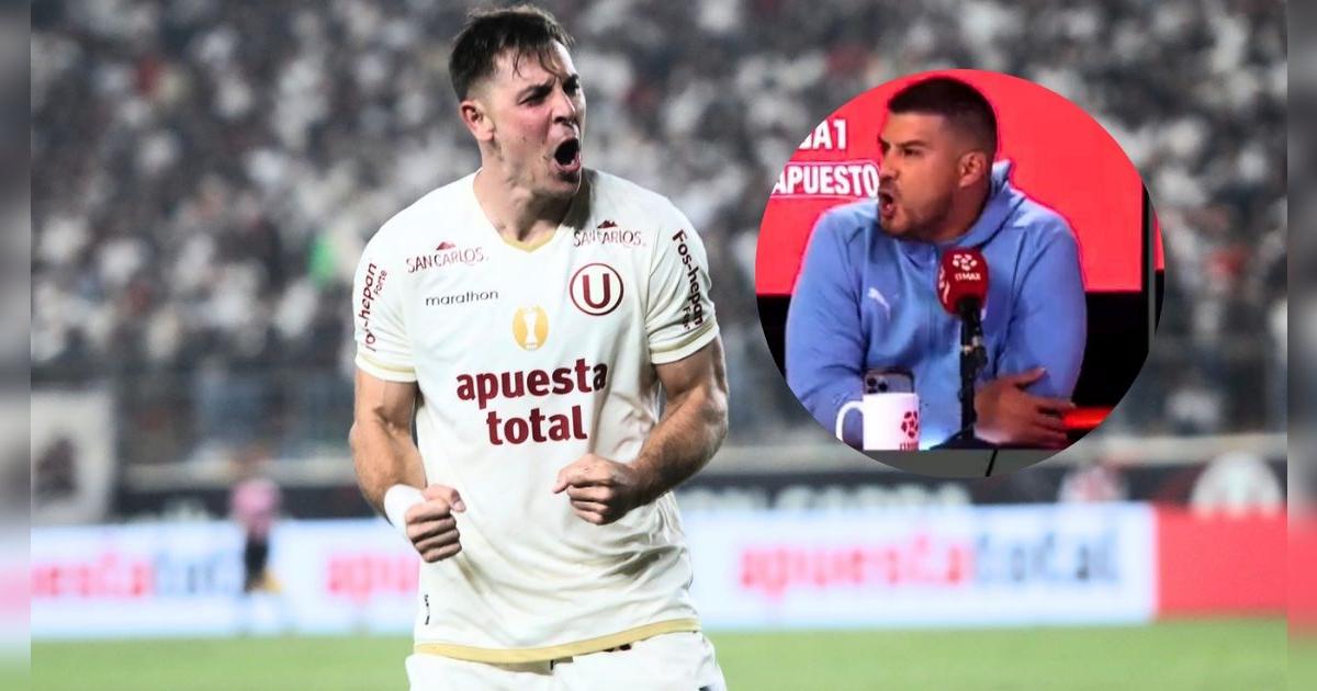La reacción de Erick Delgado sobre el gol de Diego Churín en Universitario vs. Cristal 
